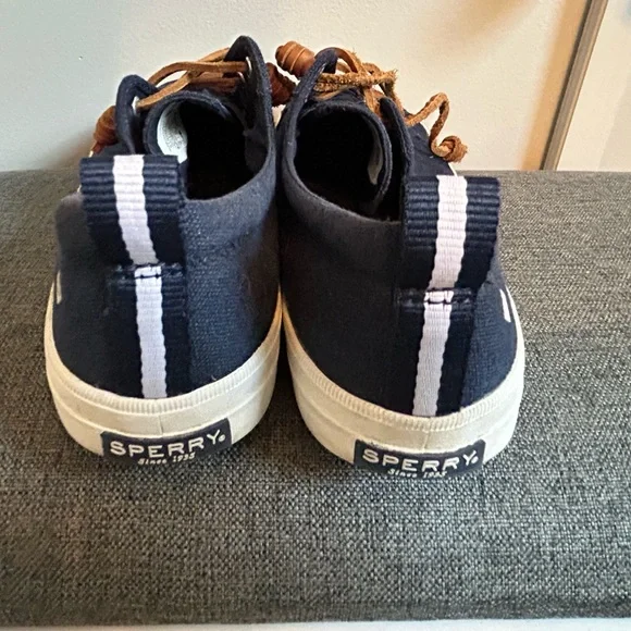 Sperry Crest Vibe  Navy Canvas Boat Shoes - Picture 5 of 6